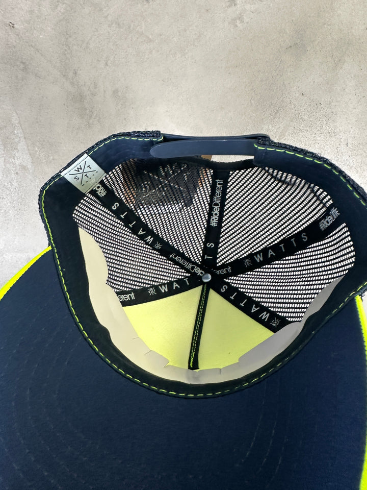 WATTS Tribe Cap - Neon Yellow/Navy