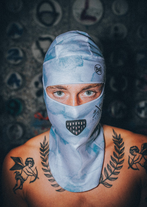 Stretch thermal face mask for skiing and snowboarding