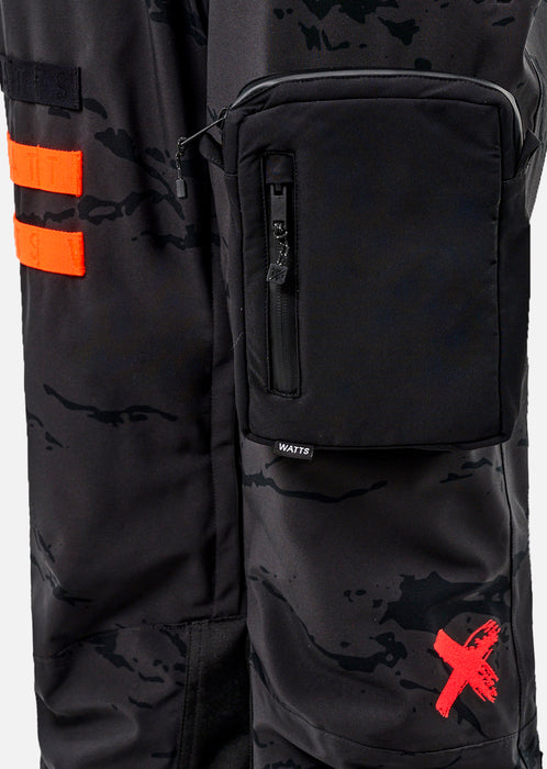 WATTS X-Rodeo Ski Pants - Anthracite Grey Camouflage