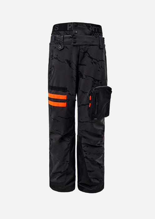 WATTS X-Rodeo Ski Pants Camouflage Grey Anthracite with 4-Stretch 20K/20K Dupore-X® membrane, reinforced insteps, and zip ventilation.