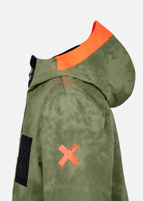 WATTS X-Wear Ski Jacket - Olive Tie & Dye