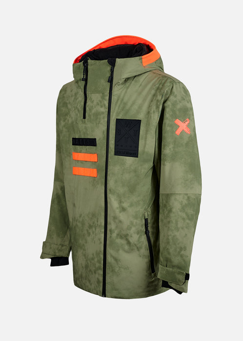 WATTS X-Wear Ski Jacket - Olive Tie & Dye