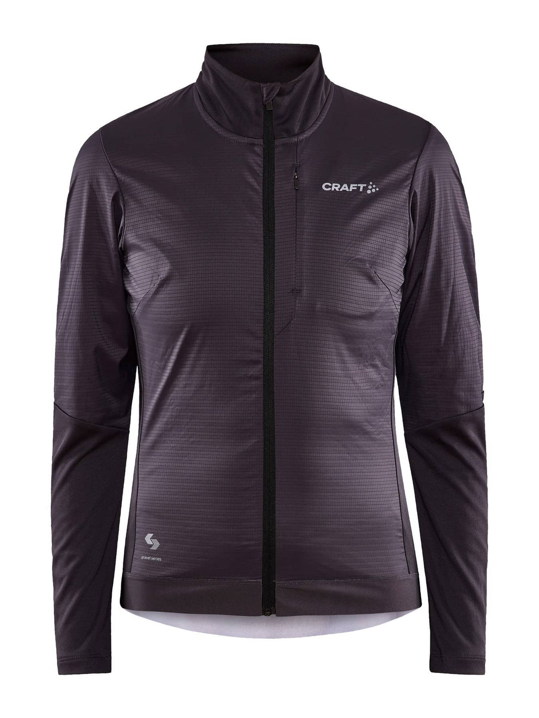 Craft Pro Gravel long sleeve wind jersey women’s in Slate for gravel cycling.
