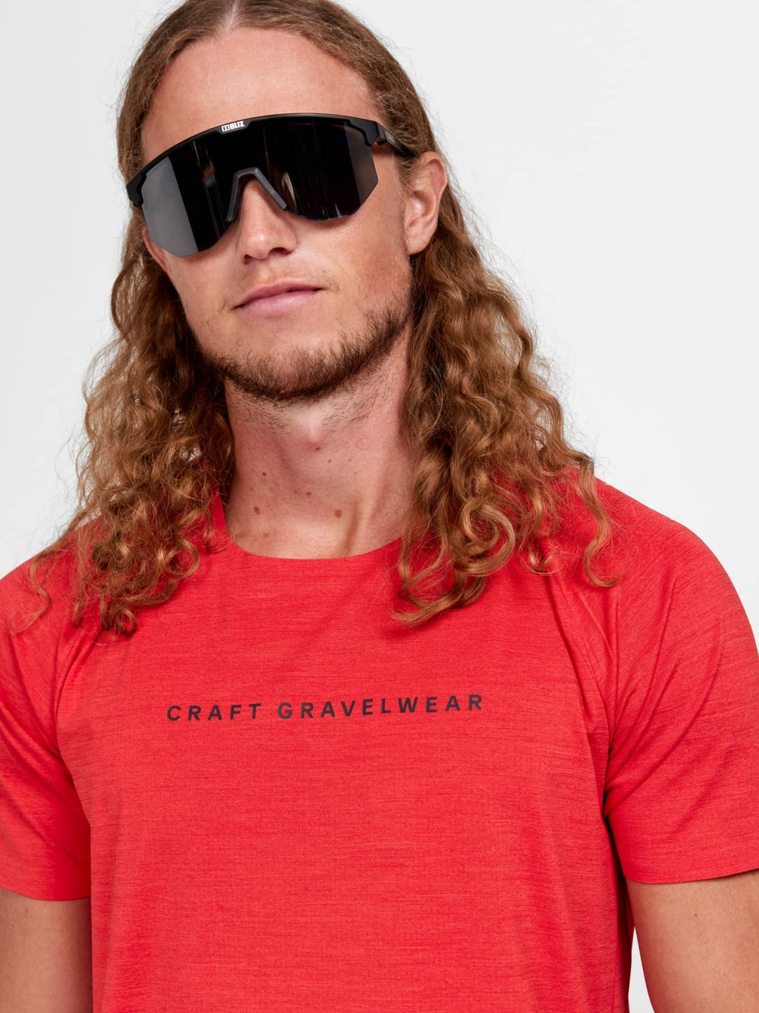Craft ADV Gravel SS Tee Men reddish melange cycling top