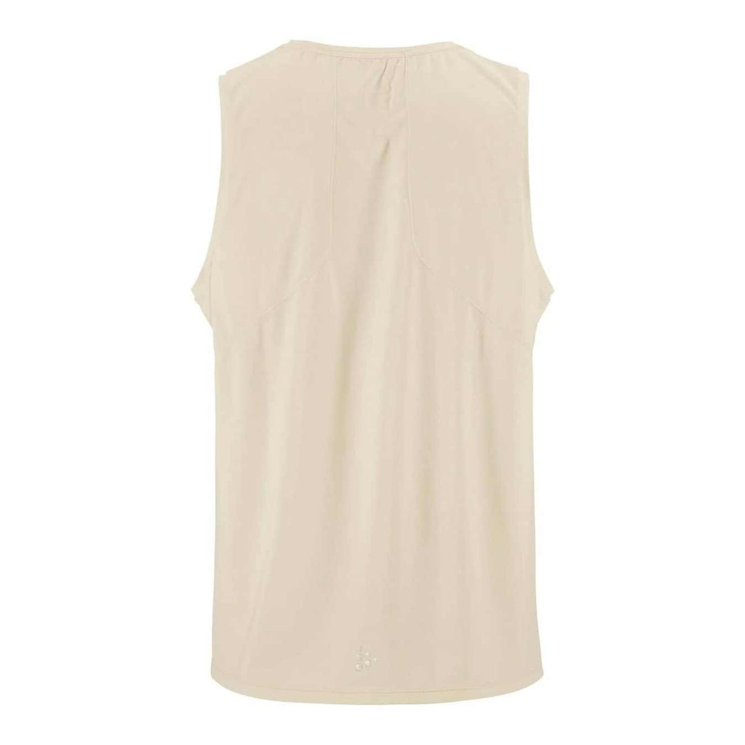 Beige sleeveless top on a white background