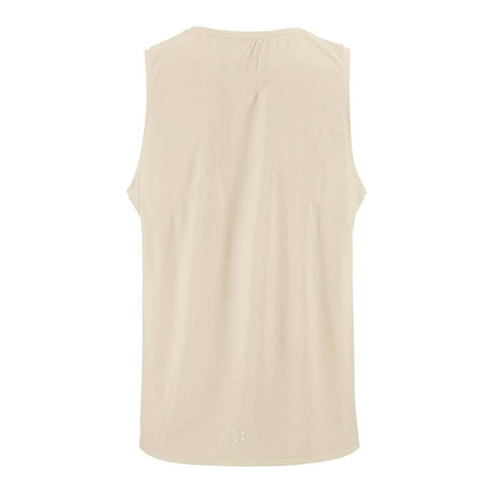 Beige sleeveless top on a white background