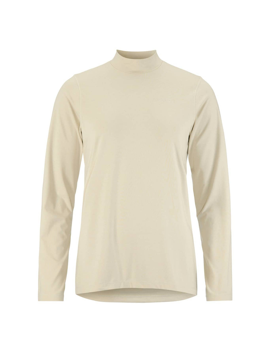 Beige long-sleeve shirt on a white background