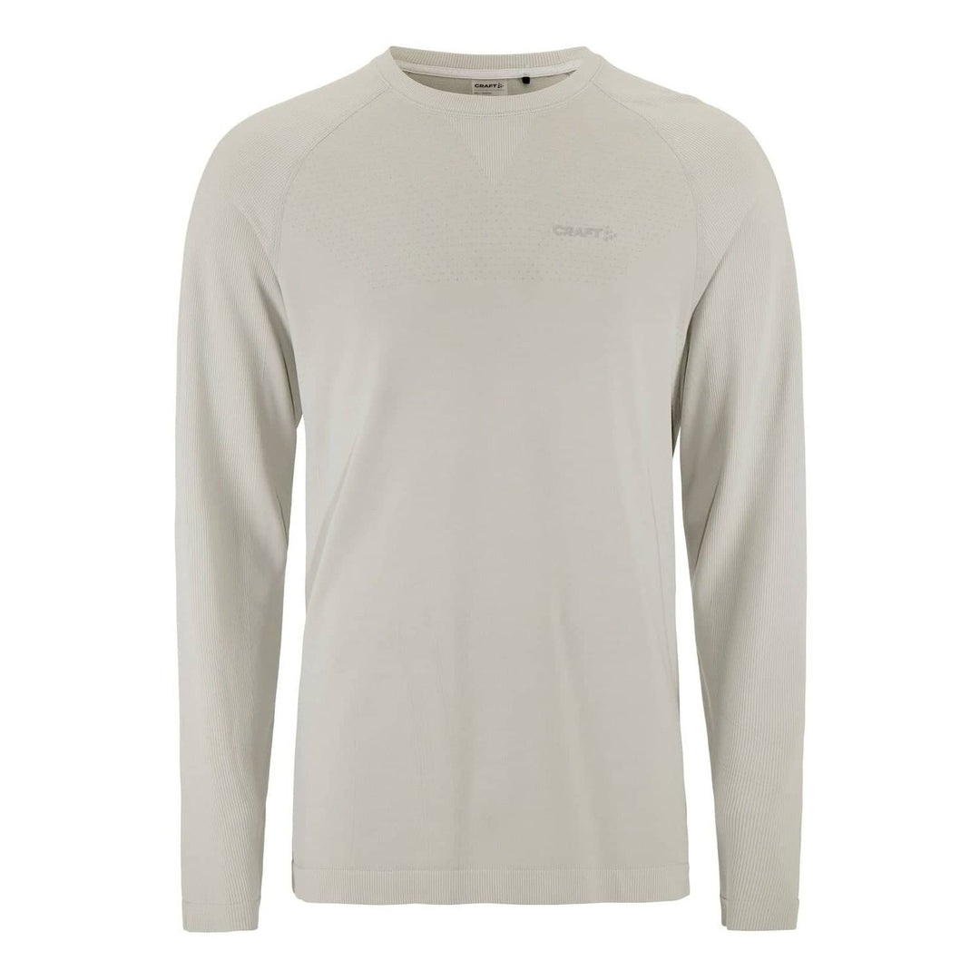 Beige long-sleeve shirt on a white background