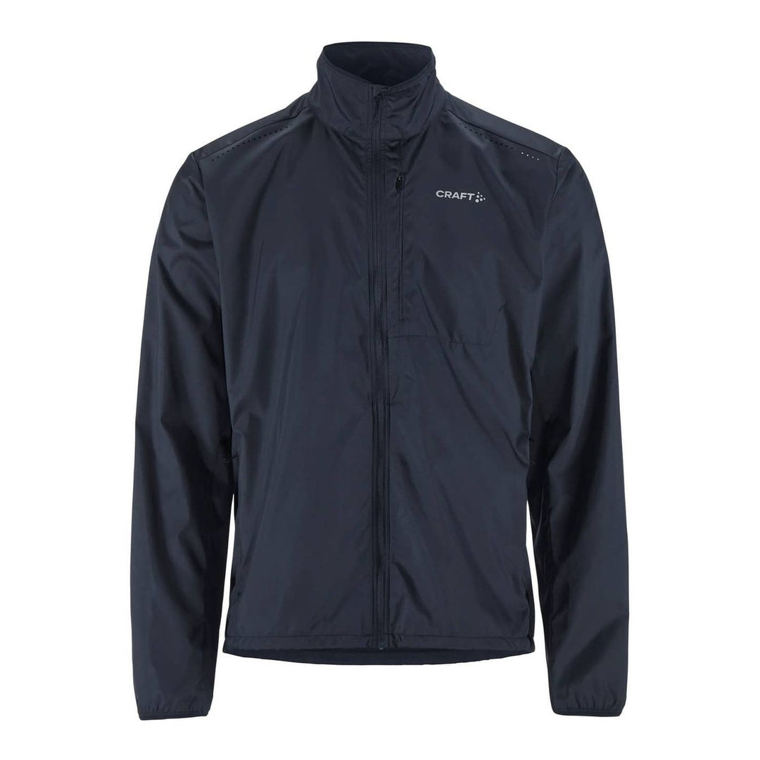 Navy rain jacket with &