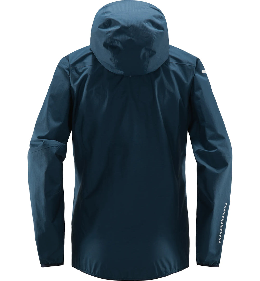 Haglöfs L.I.M Proof Jacket Women lightweight waterproof trail shell rear view