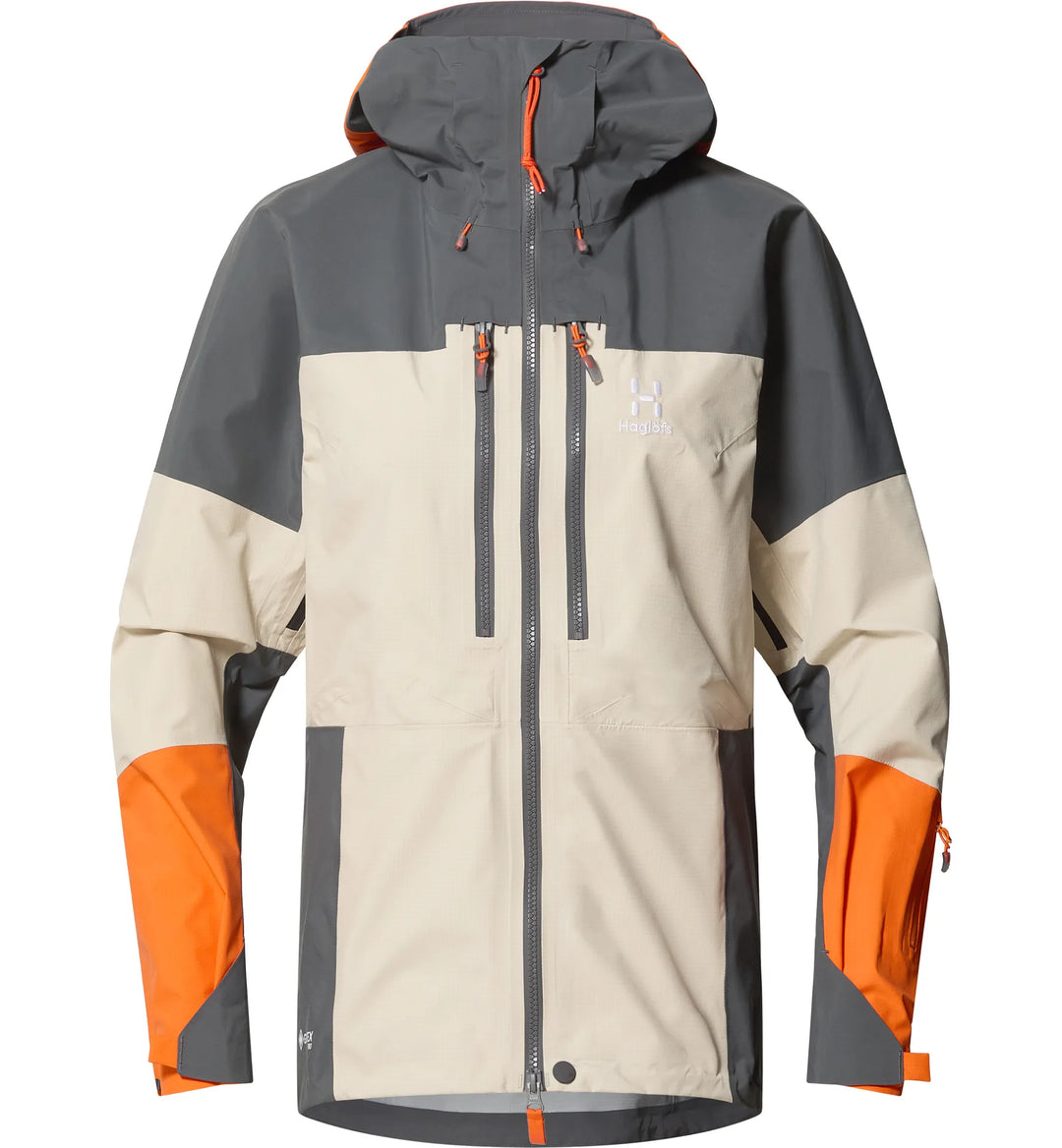 Haglöfs Spitz GTX Pro Jacket wonen black waterproof mountaineering shell front view