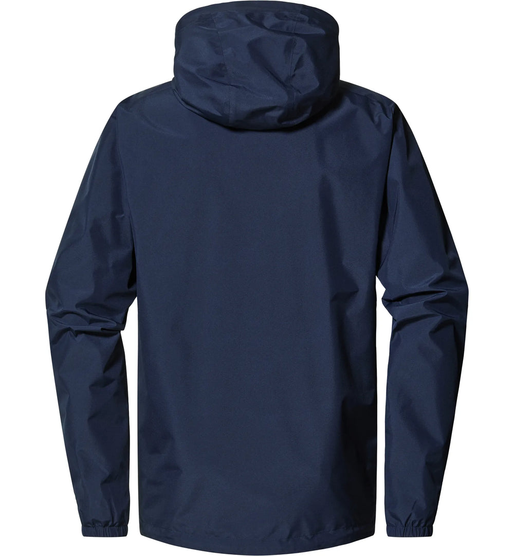 Men’s GORE-TEX hiking jacket with adjustable hood, back view