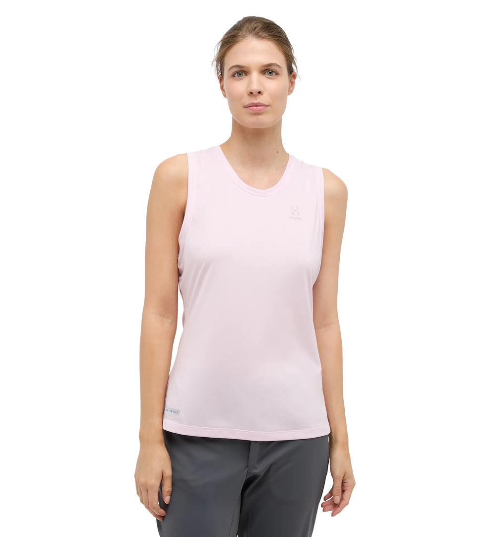 Haglöfs L.I.M Tempo Trail Tank Women lightweight trail running top, pink