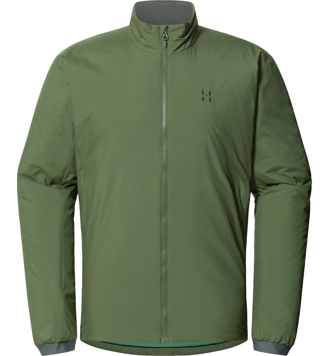 Green jacket with a brand logo on a white background