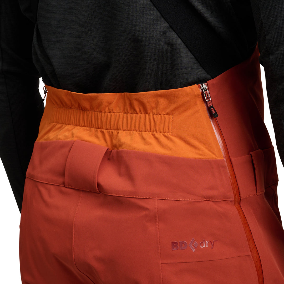 Black Diamond Men’s Recon Stretch Bibs - Saffron-Burnt Sienna