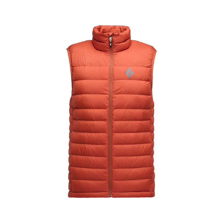 Black Diamond Men’s Access Down 2.0 Vest with lightweight down insulation, durable nylon shell, full-zip design, and athletic fit.