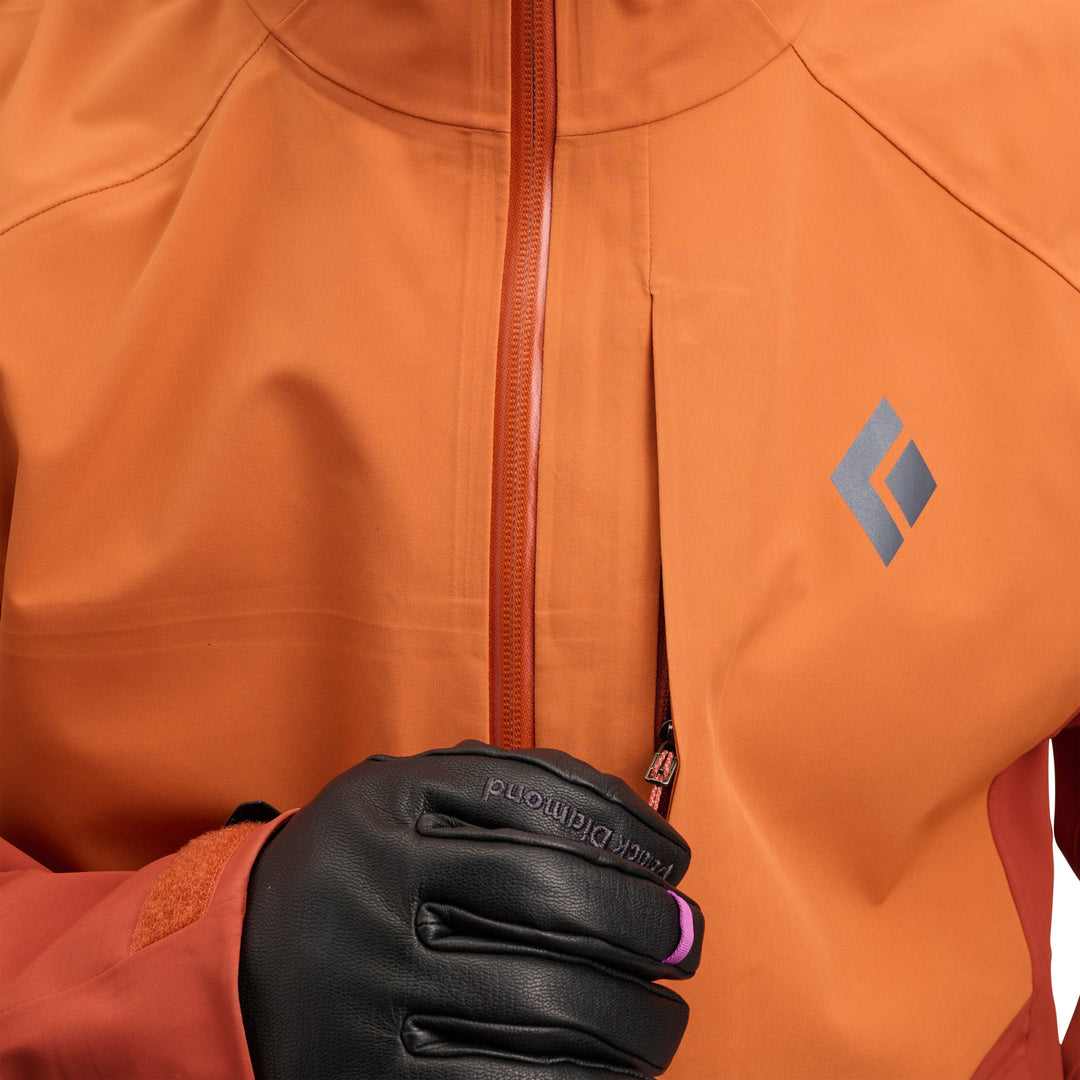 Black Diamond Men’s Recon Stretch Shell - Saffron-Burnt Sienna