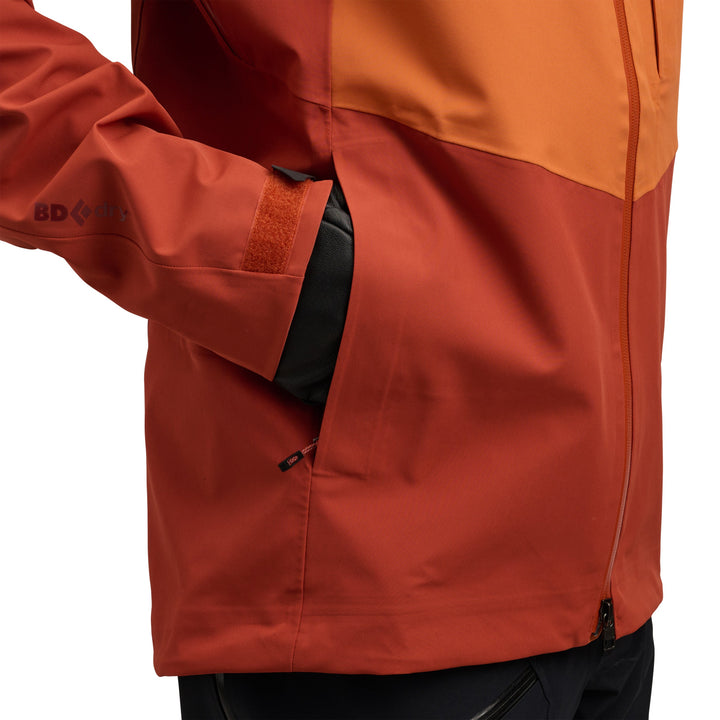 Black Diamond Men’s Recon Stretch Shell - Saffron-Burnt Sienna