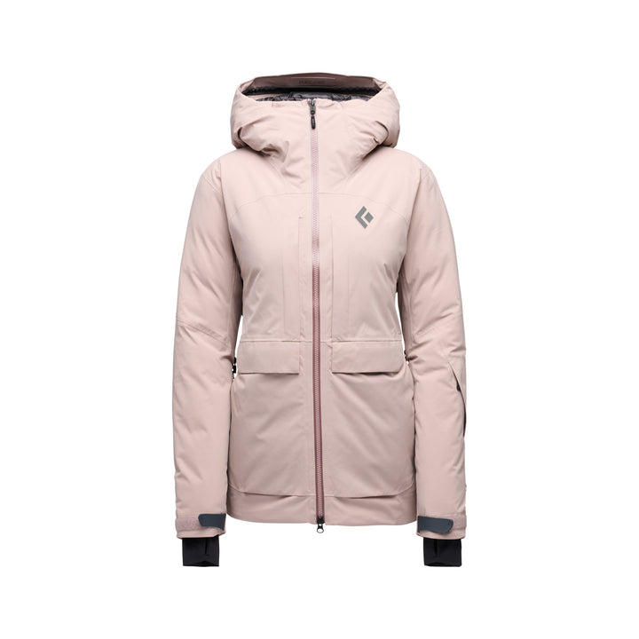 Black Diamond Women’s Factor Insulated Parka with GORE-TEX waterproof shell, body-mapped insulation, long parka length, and women’s performance fit.