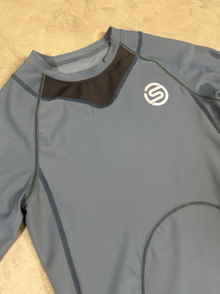 SKINS Series-3 Men’s Long Sleeve Compression Top – Blue Grey