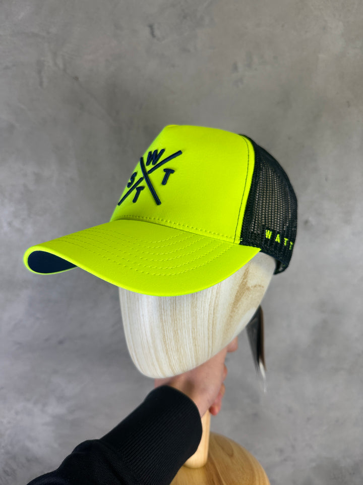 WATTS Tribe Cap - Neon Yellow/Navy