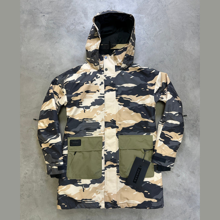 Armada Lunara 2L Insulated Jacket with waterproof shell, mapped insulation, adjustable hood, and powder skirt.