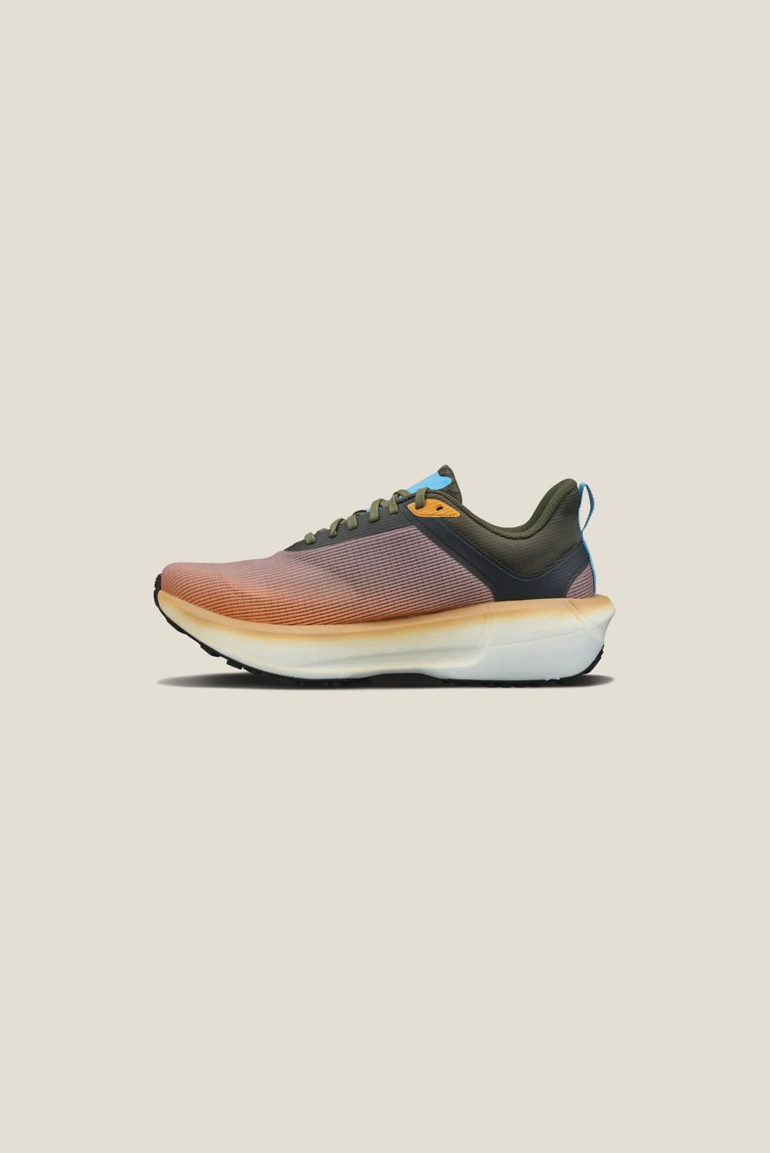 Brown leather shoe on a white background