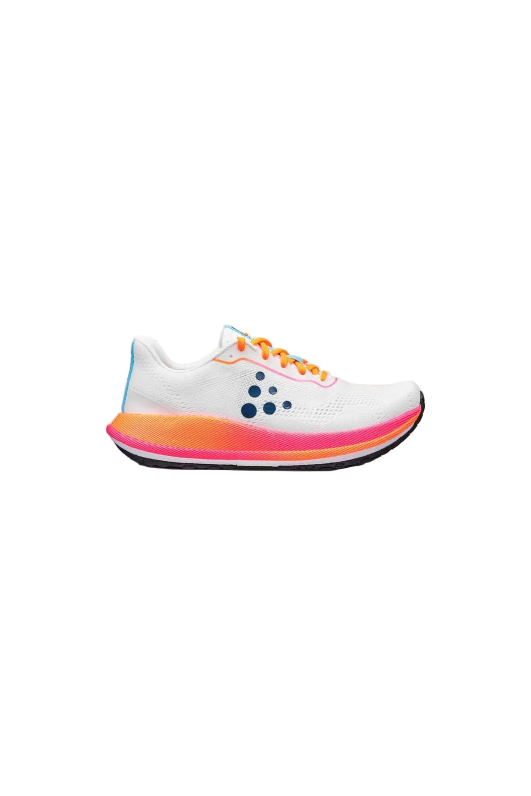 Colorful running shoe on a beige background