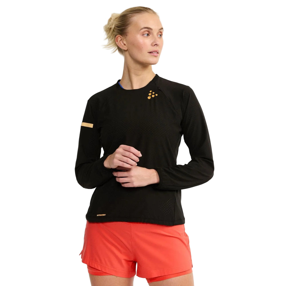 Women’s Craft Hypervent Wind Top black long sleeve jersey