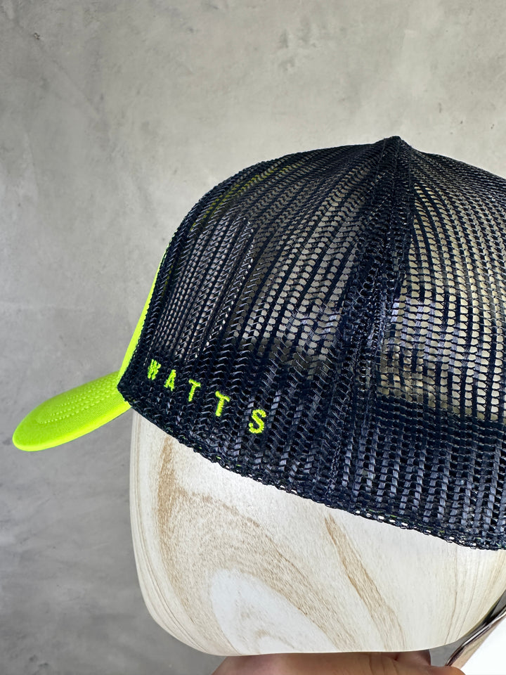 WATTS Tribe Cap - Neon Yellow/Navy