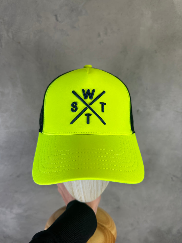 WATTS Tribe Cap - Neon Yellow/Navy
