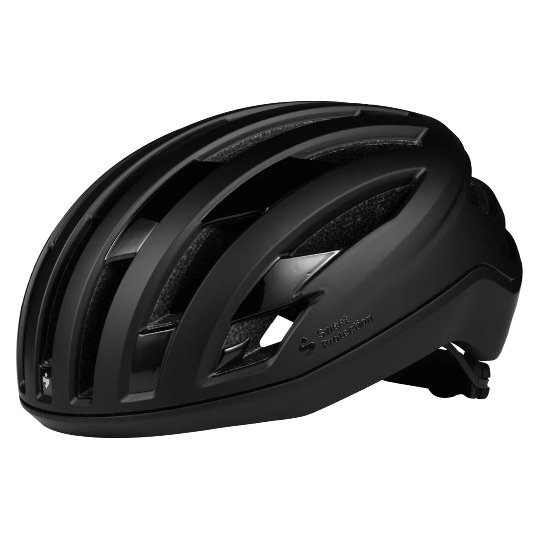 Black helmet with visible brand logo on a white background