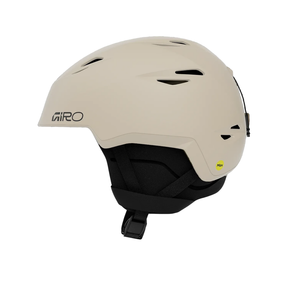Side view of Giro Grid Spherical Helmet Matte Stone showing fit dial and ventilation vents