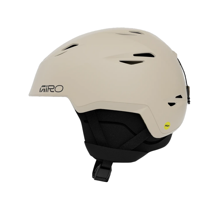 Side view of Giro Grid Spherical Helmet Matte Stone showing fit dial and ventilation vents