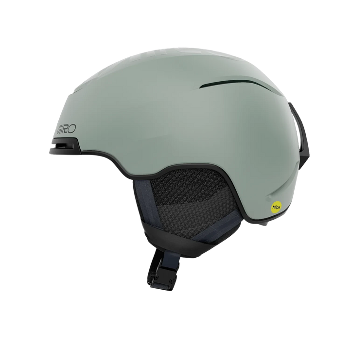 Side view of Giro Jackson MIPS Helmet Matte Glacier Green showing vents and fit dial.