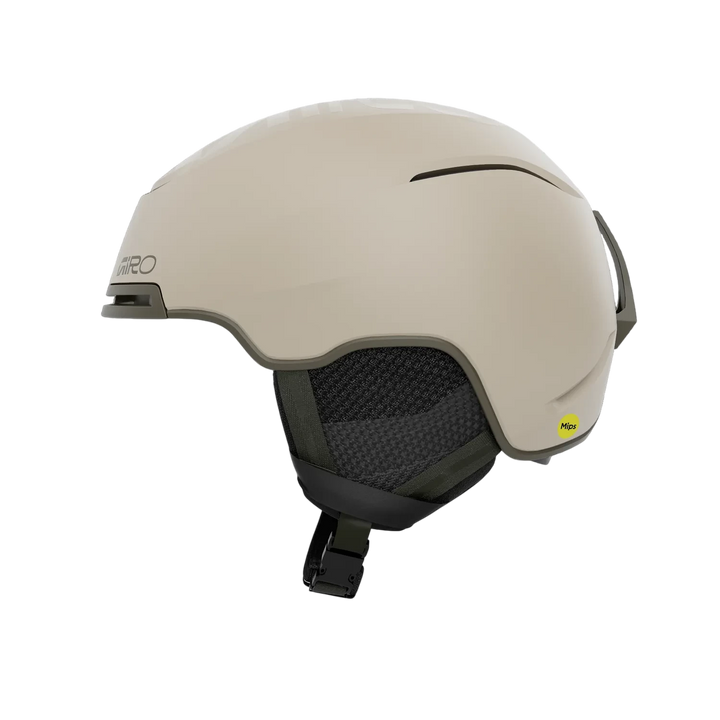 Side view of Giro Jackson MIPS Helmet Matte Stone showing vents and fit dial.