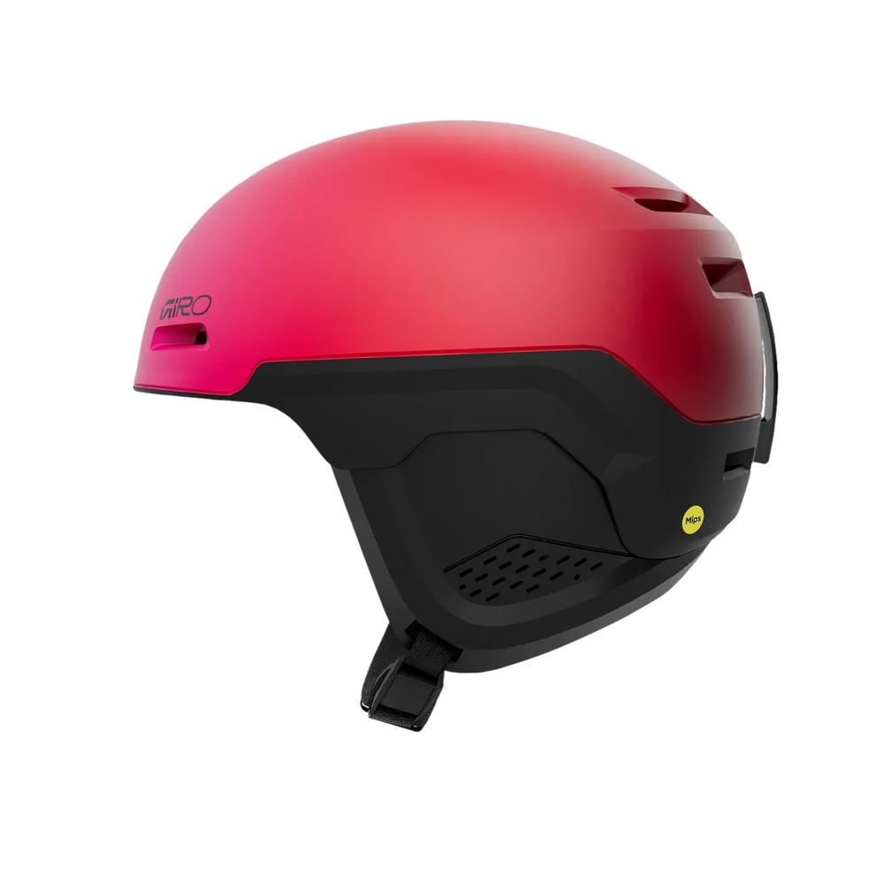 Side view of Giro Owen Spherical Helmet Matte Red Fade with stealth venting