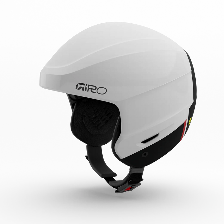 Giro Strive MIPS Helmet in White, racing fiberglass shell design