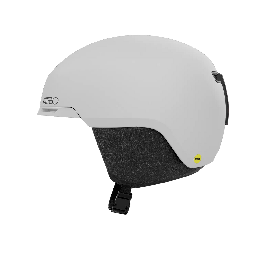 Side profile of Giro Taggert MIPS Helmet Matte Light Grey with fit dial and vents
