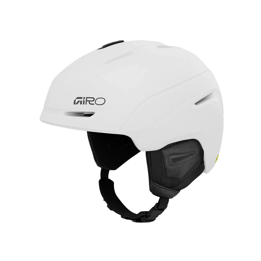 Matte White Giro Trig MIPS Helmet with hard-shell design and adjustable vents - 