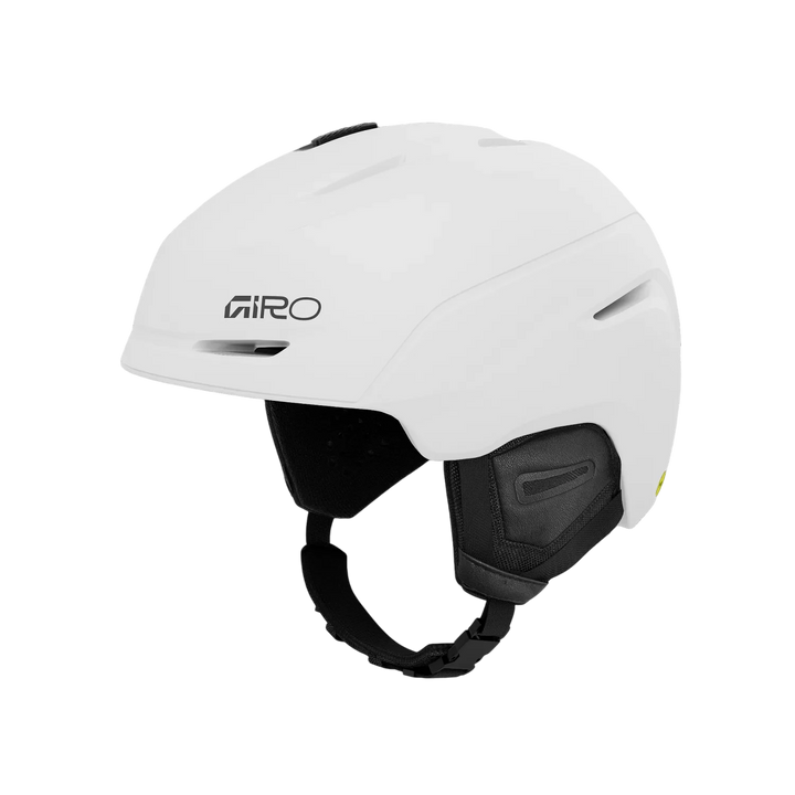 Matte White Giro Trig MIPS Helmet with hard-shell design and adjustable vents - 