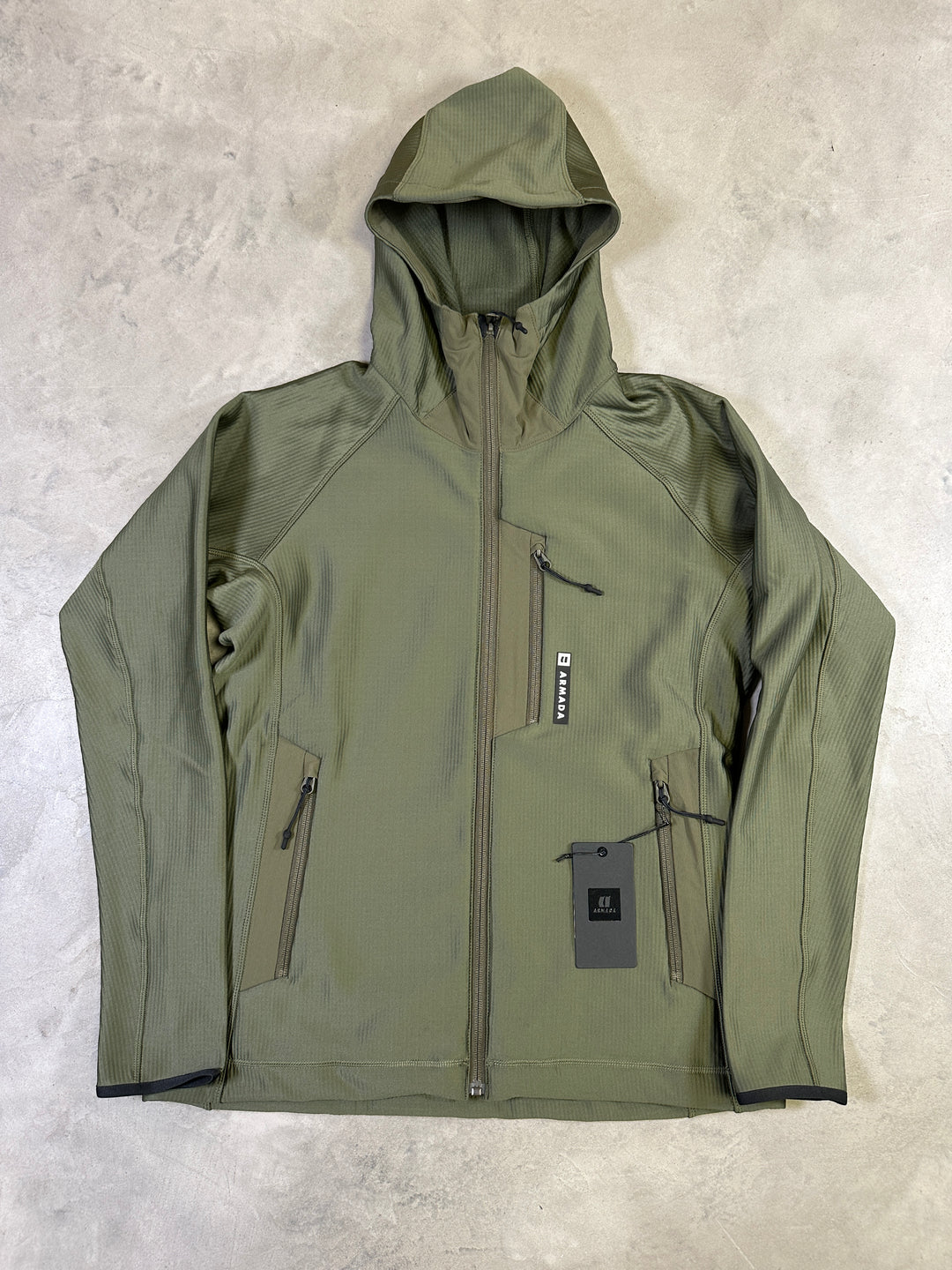 Armada Venyu Grid Full Zip Fleece with lightweight breathable grid fabric, full zip design, and versatile midlayer performance for skiing and outdoor activity.