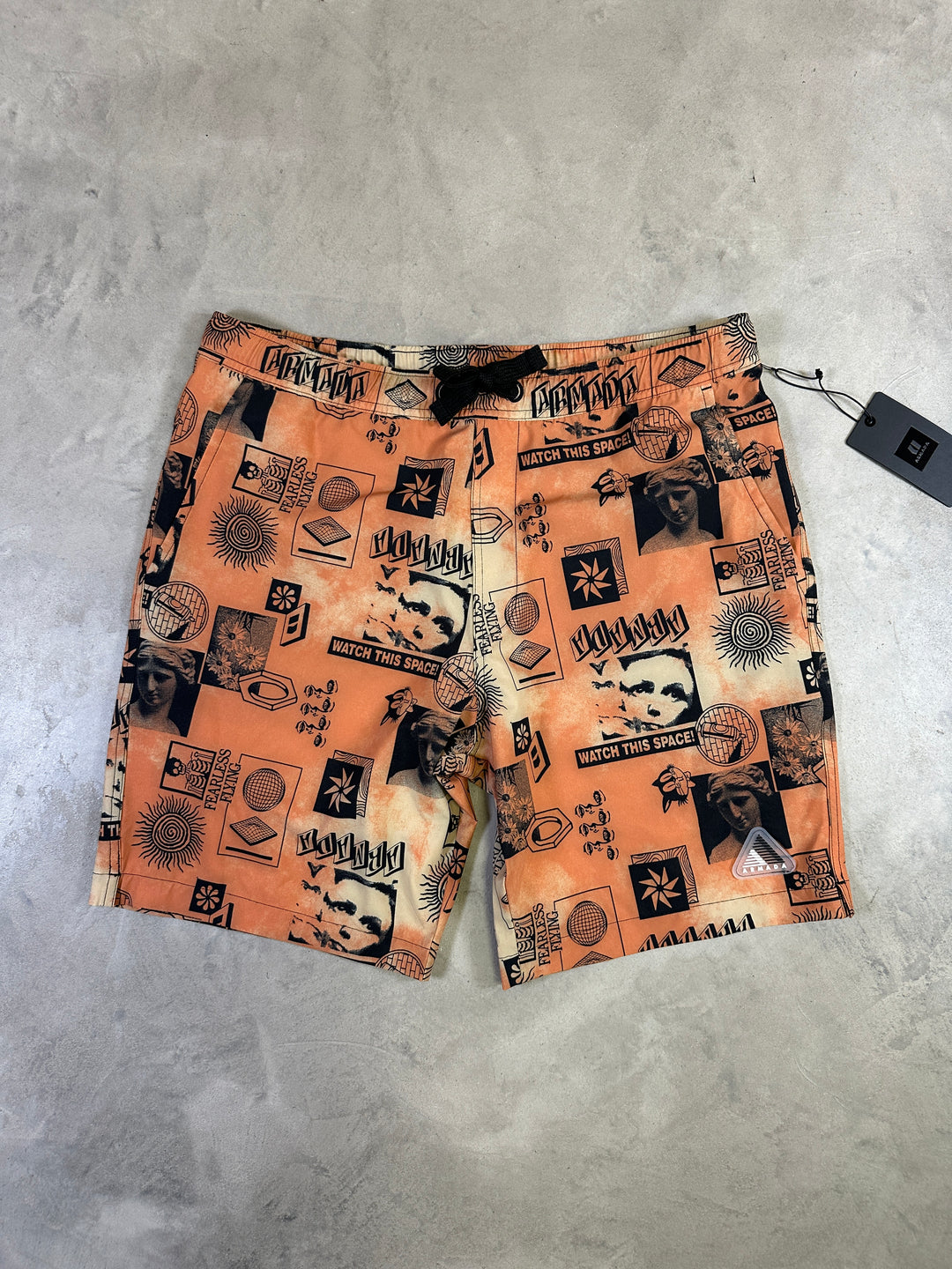 Armada Atillo men’s swim shorts with lightweight quick-drying fabric and elastic waistband.