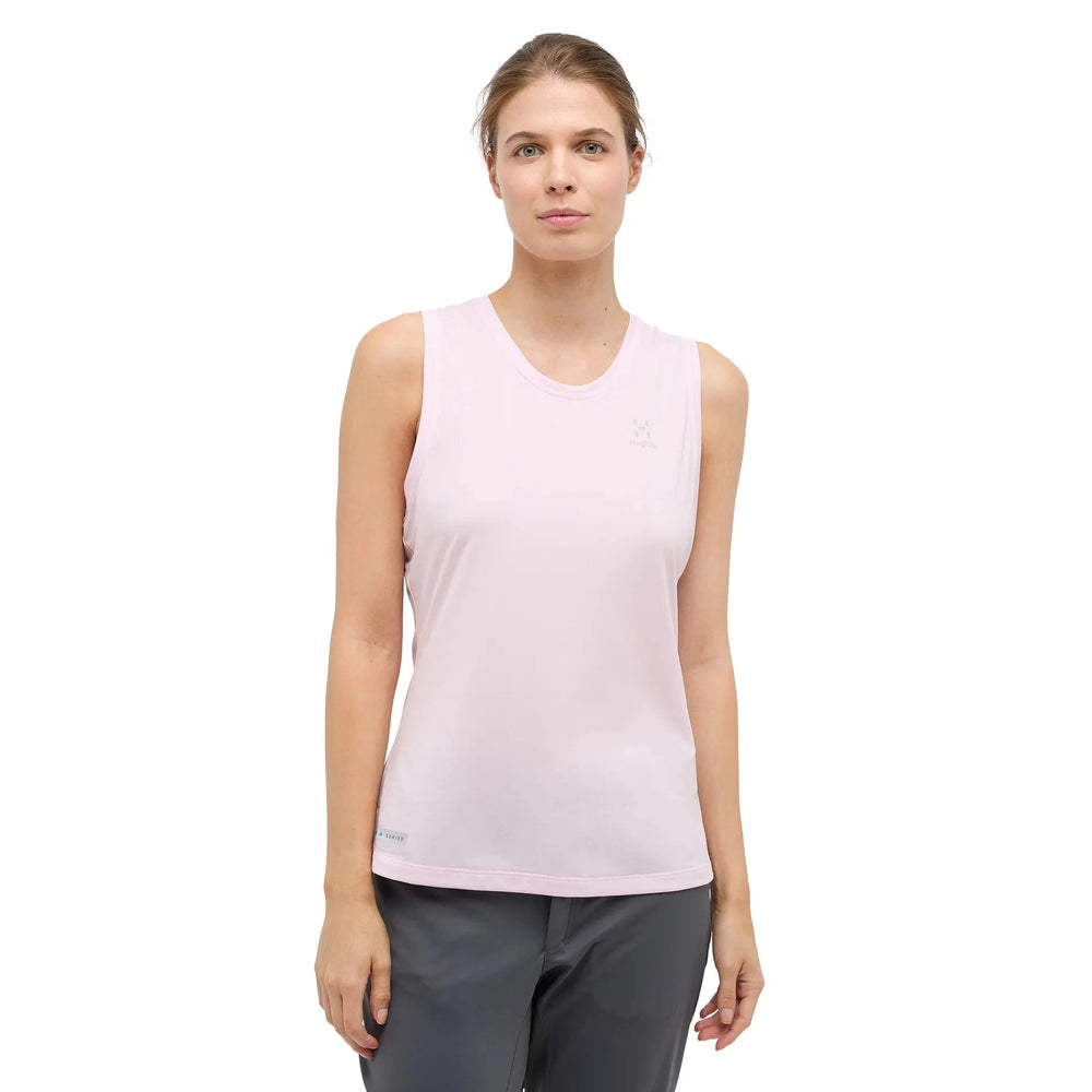 Haglöfs L.I.M Tempo Trail Tank Women lightweight trail running top, pink
