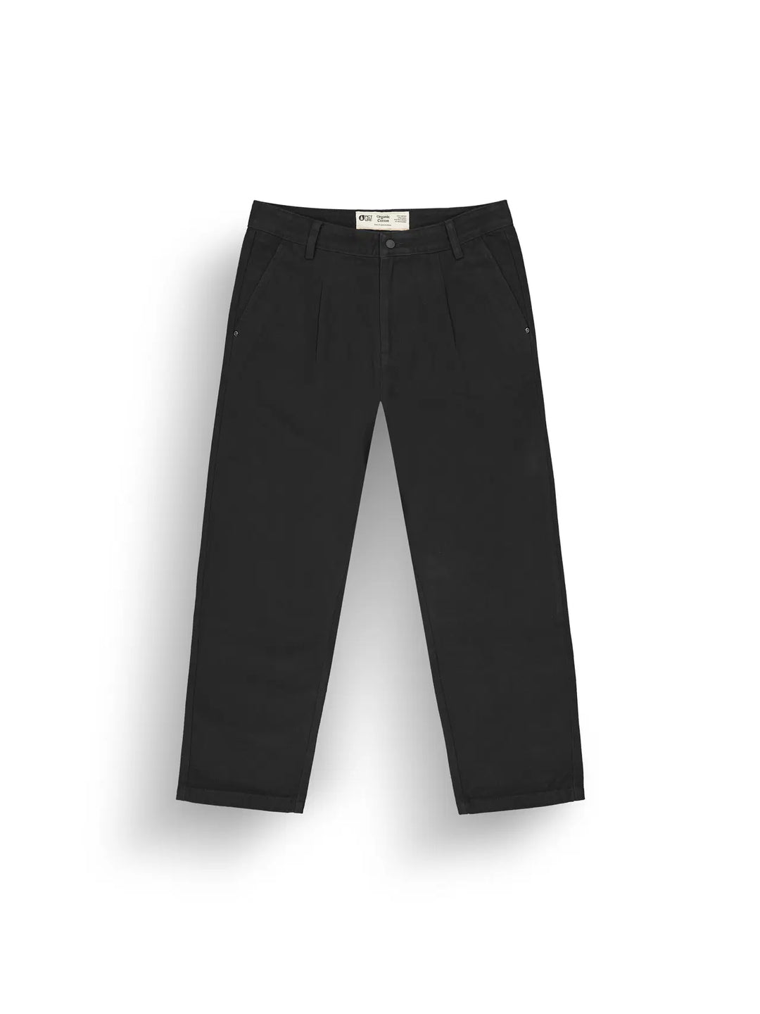 Picture Organic Clothing Skalar Pants in Black Washed with organic cotton blend, relaxed fit, and functional pockets.