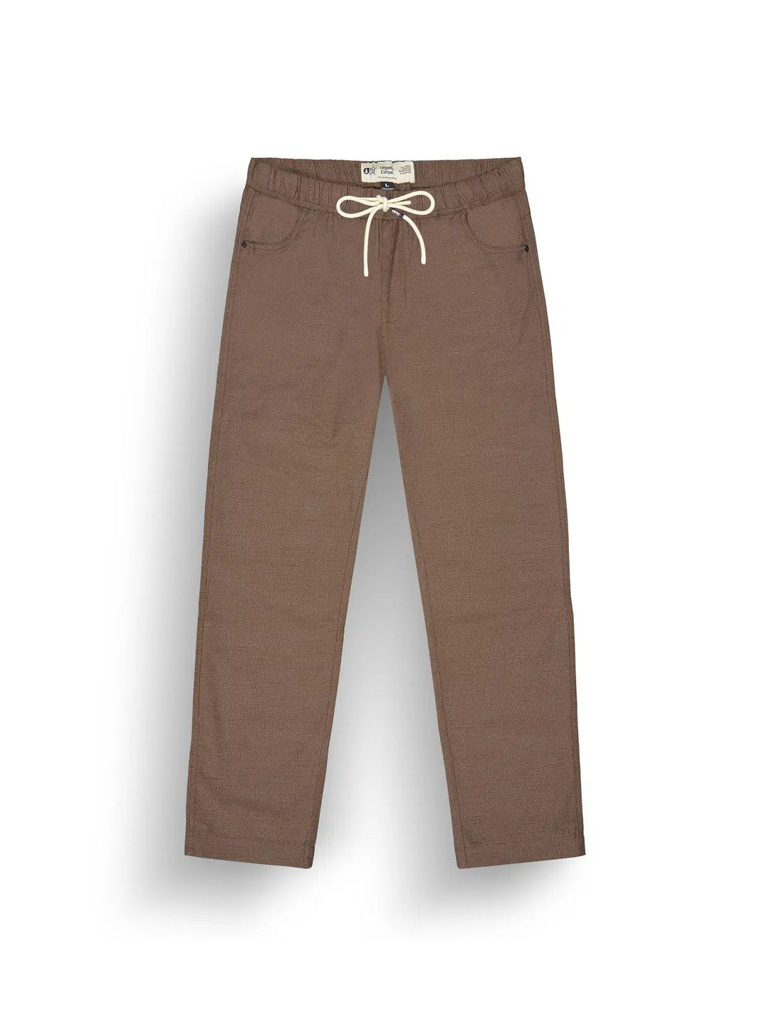 Picture Organic Clothing Crusy Pants in Partridge with organic cotton blend, relaxed fit, drawcord waistband, and casual style