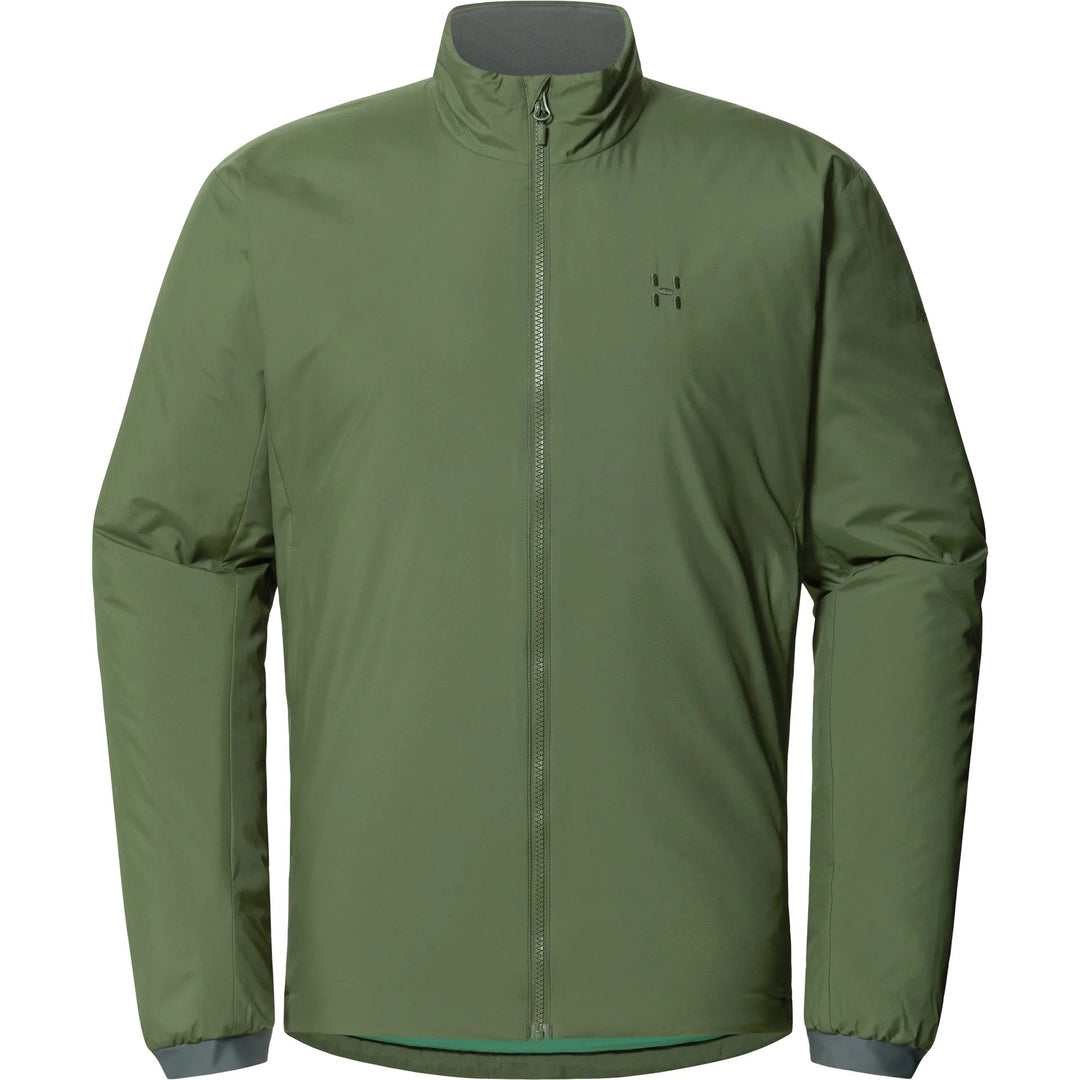 Green jacket with a brand logo on a white background