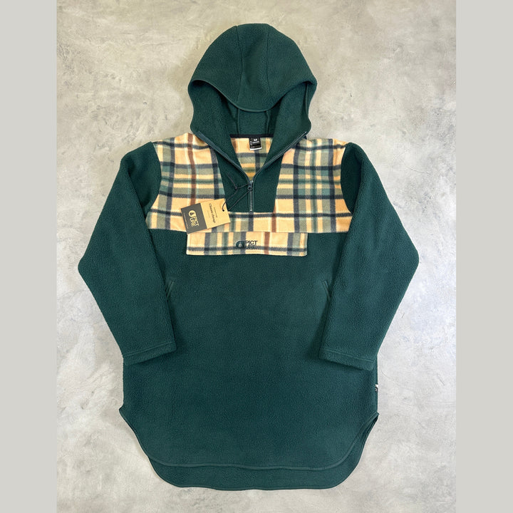 Picture Organic Clothing Oskoy Fleece Coat with recycled high-loft fleece, longline design, full zip, and warm hand pockets.