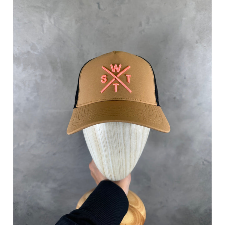 WATTS Tribe Cap - Brown Pink Neon