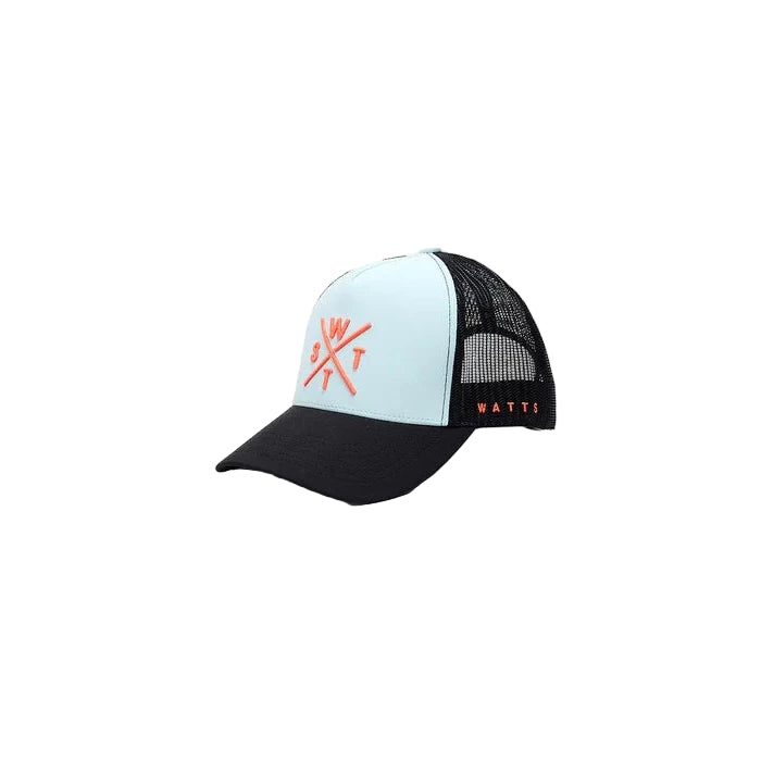 Tribe Cap Light Blue & Orange – mesh back and embroidered logo